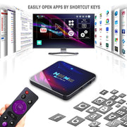 H96 Max V11 4K Smart TV BOX Android 11.0 Media Player with Remote Control, RK3318 Quad-Core 64bit Cortex-A53, RAM: 2GB, ROM: 16GB, Support Dual Band WiFi, Bluetooth, Ethernet, US Plug