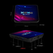 H96 Max V11 4K Smart TV BOX Android 11.0 Media Player with Remote Control, RK3318 Quad-Core 64bit Cortex-A53, RAM: 2GB, ROM: 16GB, Support Dual Band WiFi, Bluetooth, Ethernet, US Plug