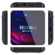 H96 Max V11 4K Smart TV BOX Android 11.0 Media Player with Remote Control, RK3318 Quad-Core 64bit Cortex-A53, RAM: 4GB, ROM: 64GB, Support Dual Band WiFi, Bluetooth, Ethernet, EU Plug