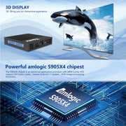 Tanix X4 Android 11 Smart TV Box, Amlogic S905X4 Quad Core, 4GB+64GB, Dual Wifi, BT(EU Plug)