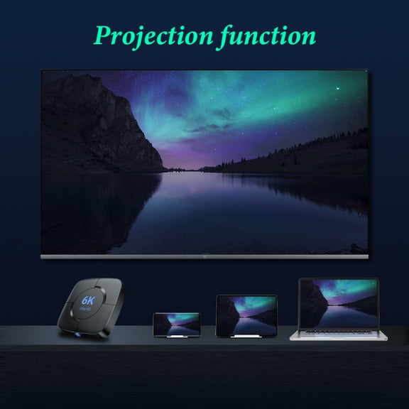 6K UHD Smart TV Box, Android 10.0, Allwinner H616 Quad Core, 2GB+8GB,US Plug