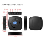6K UHD Smart TV Box, Android 10.0, Allwinner H616 Quad Core, 2GB+8GB,UK Plug