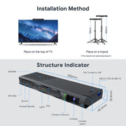 MECOOL KA2 Video Calling on TV Android 10.0 Smart TV Box with Remote Control, Amlogic S905X4 Quad Core Cortex A35, 4GB+64GB, Dual-Band / Ethernet / Camera(EU Plug)