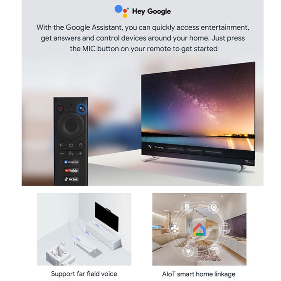MECOOL KA2 Video Calling on TV Android 10.0 Smart TV Box with Remote Control, Amlogic S905X4 Quad Core Cortex A35, 4GB+64GB, Dual-Band / Ethernet / Camera(AU Plug)