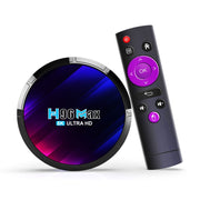 H96 Max 8K Ultra HD Smart TV Box Android 13.0 Media Player with Remote Control, RK3528 Quad-Core, 4GB+32GB(EU Plug)