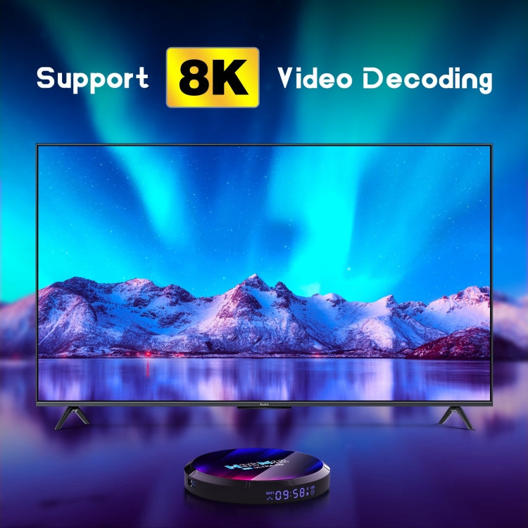 H96 Max 8K Ultra HD Smart TV Box Android 13.0 Media Player with Remote Control, RK3528 Quad-Core, 4GB+32GB(EU Plug)
