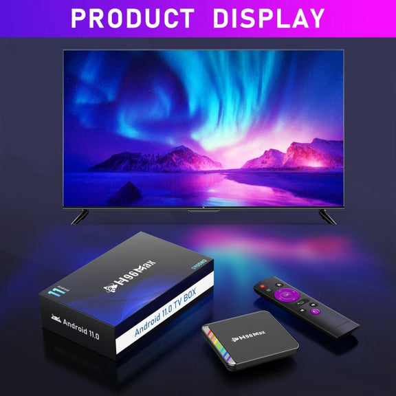 H96 Max W2 4K Ultra HD Android 11.0 Smart TV Box with Remote Control, Amlogic S905W2 Quad-Core, 4GB+64GB(US Plug)