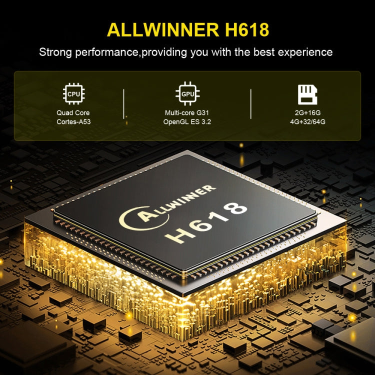 HK1 RBOX-H8S 4K Ultra HD Android 12.0 Smart TV Box with Remote Control, Allwinner H618 Quad-Core, 2GB+16GB(EU Plug)