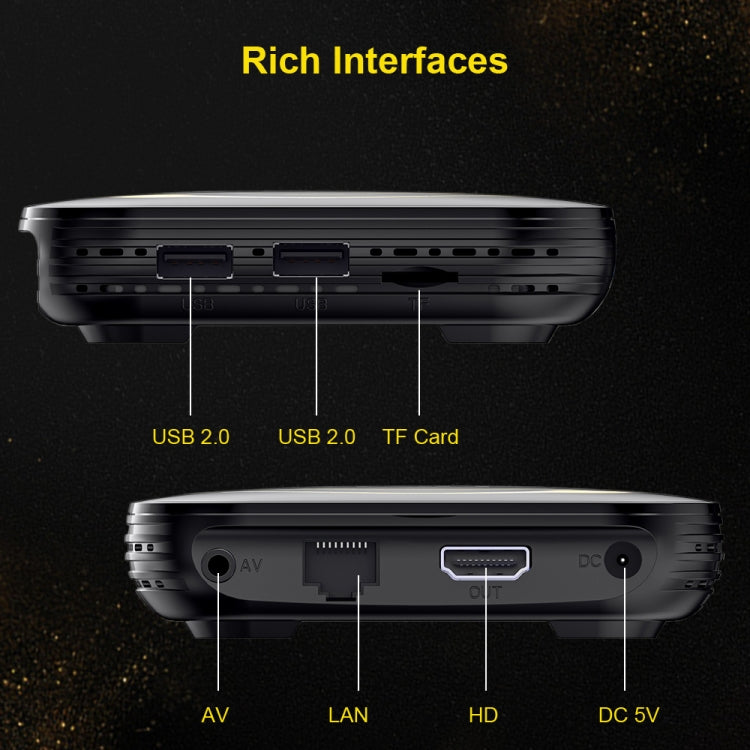 HK1 RBOX-H8S 4K Ultra HD Android 12.0 Smart TV Box with Remote Control, Allwinner H618 Quad-Core, 4GB+32GB(AU Plug)