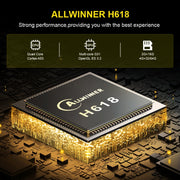 HK1 RBOX-H8S 4K Ultra HD Android 12.0 Smart TV Box with Remote Control, Allwinner H618 Quad-Core, 4GB+32GB(EU Plug)