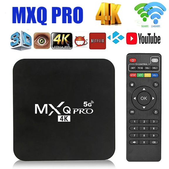 MXQ Pro 4K TV Box Rockchip RK3228A Quad Core CPU Android 7.1, 1GB+8GB wtih Remote Control, EU Plug