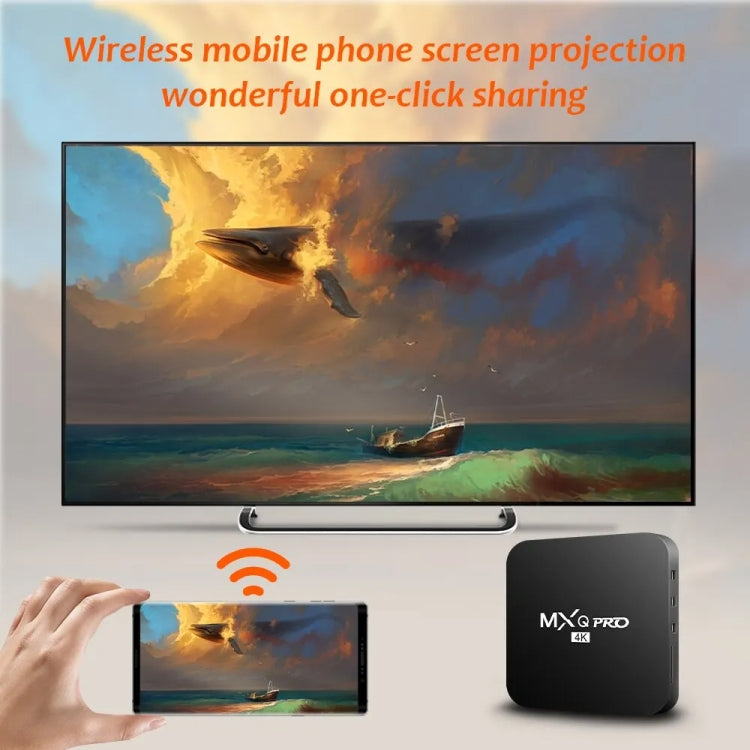 MXQ Pro 4K TV Box Rockchip RK3228A Quad Core CPU Android 7.1, 1GB+8GB wtih Remote Control, EU Plug