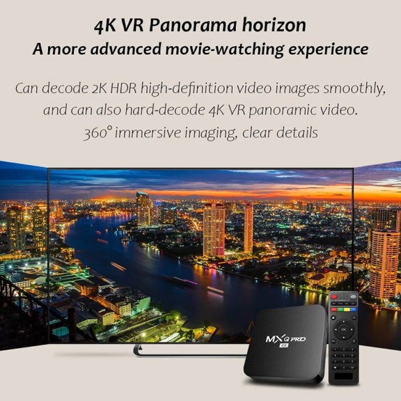 MXQ Pro 4K TV Box Rockchip RK3228A Quad Core CPU Android 7.1, 1GB+8GB wtih Remote Control, US Plug