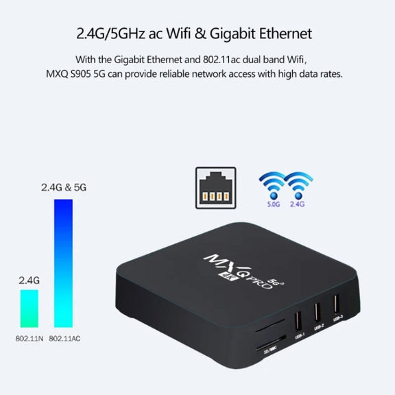 MXQ Pro 4K TV Box Rockchip RK3228A Quad Core CPU Android 7.1, 1GB+8GB wtih Remote Control, AU Plug