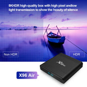 X96 Air 8K Smart TV BOX Android 9.0 Media Player with Remote Control, Quad-core Amlogic S905X3, RAM: 4GB, ROM: 64GB, Dual Band WiFi, Bluetooth, EU Plug
