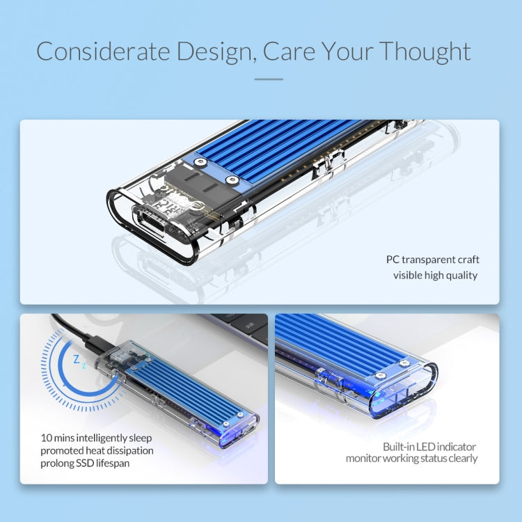 ORICO TCM2-C3 NVMe M.2 SSD Enclosure (10Gbps)