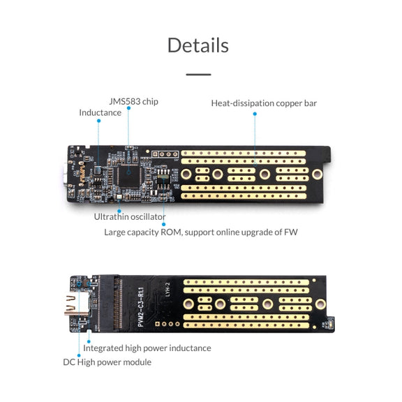 ORICO TCM2-C3 NVMe M.2 SSD Enclosure (10Gbps)(Black)