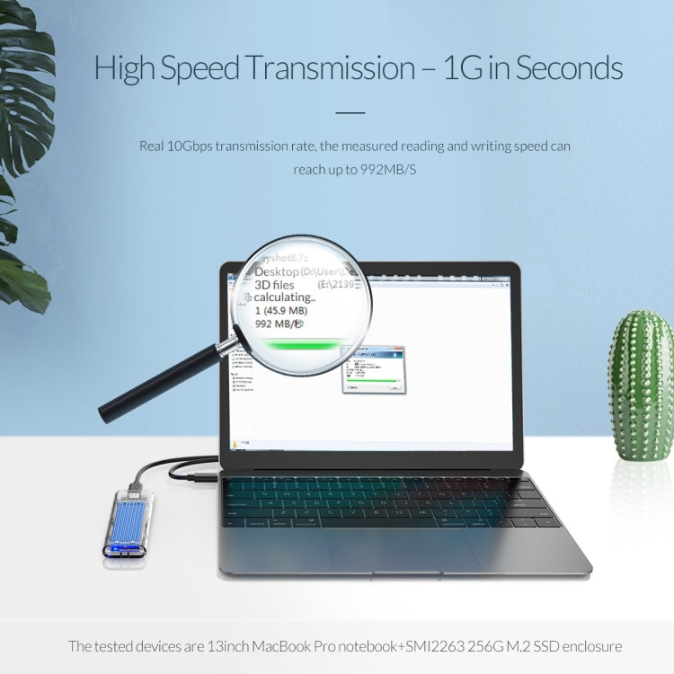 ORICO TCM2-C3 NVMe M.2 SSD Enclosure (10Gbps)(Red)