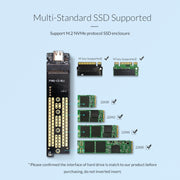 ORICO TCM2-C3 NVMe M.2 SSD Enclosure (10Gbps)(Black)