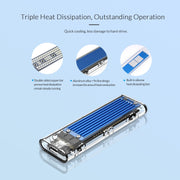 ORICO TCM2-C3 NVMe M.2 SSD Enclosure (10Gbps)(Red)