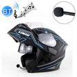 Soman 955 Skyeye Motorcycle Full / Open Face Bluetooth Helmet Headset Full Face, Supports Answer / Hang Up Calls(Black Blue) - free shipping - PMC TechLife - Order now!
