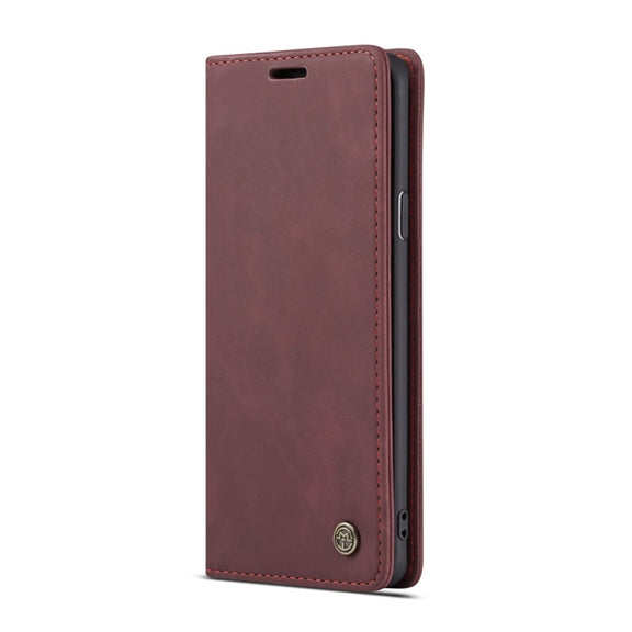 CaseMe-013 Multifunctional Retro Frosted Horizontal Flip Leather Case with Card Slot & Holder & Wallet for Galaxy S8 Plus(Wine Red)