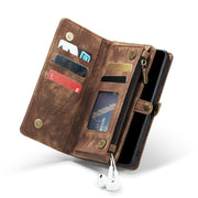 CaseMe-008 For Samaung Galaxy A30S／A50S／A50 Detachable Multifunctional Flip Leather Case (Brown)