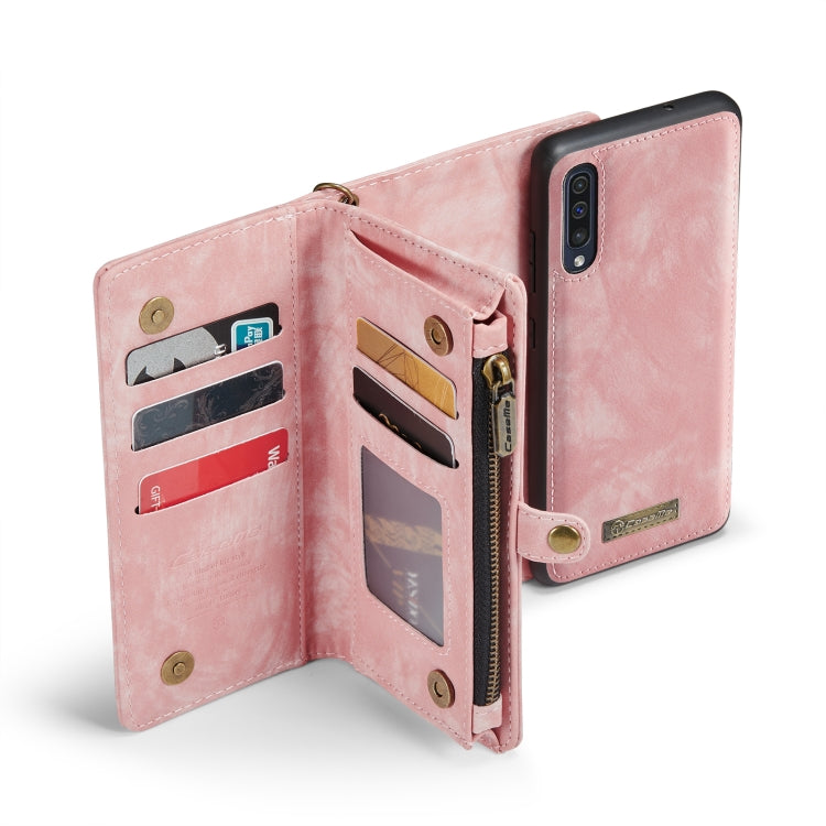 CaseMe-008 For Samaung Galaxy A30S／A50S／A50 Detachable Multifunctional Flip Leather Case (Pink)