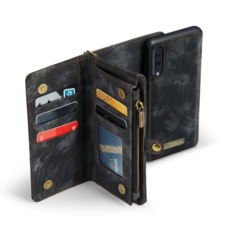 For Samsung Galaxy A70 CaseMe-008 Detachable Multifunctional Flip Leather Phone Case(Black)