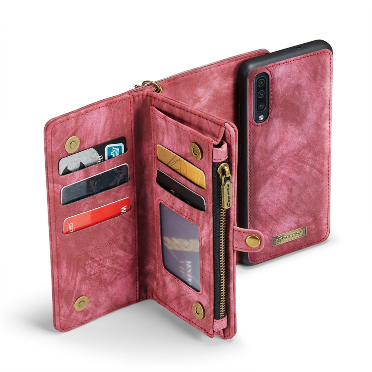 For Samsung Galaxy A70 CaseMe-008 Detachable Multifunctional Flip Leather Phone Case(Red)
