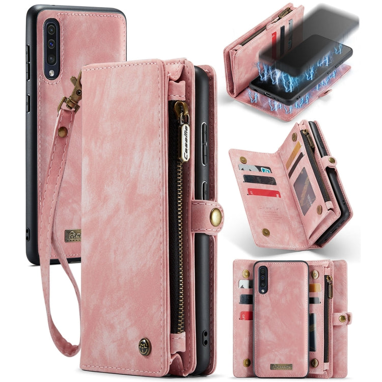For Samsung Galaxy A70 CaseMe-008 Detachable Multifunctional Flip Leather Phone Case(Pink)