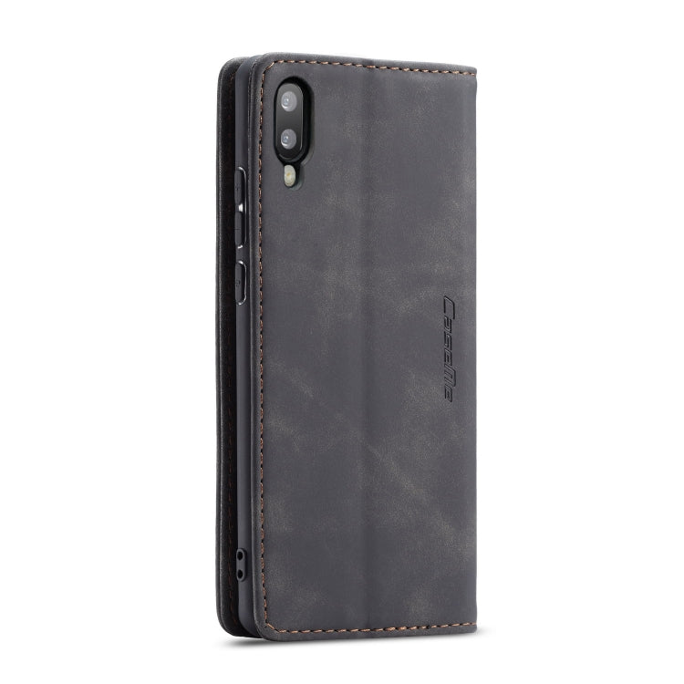 CaseMe-013 Multifunctional Horizontal Flip Leather Case with Card Slot & Holder for Galaxy M10(Black)