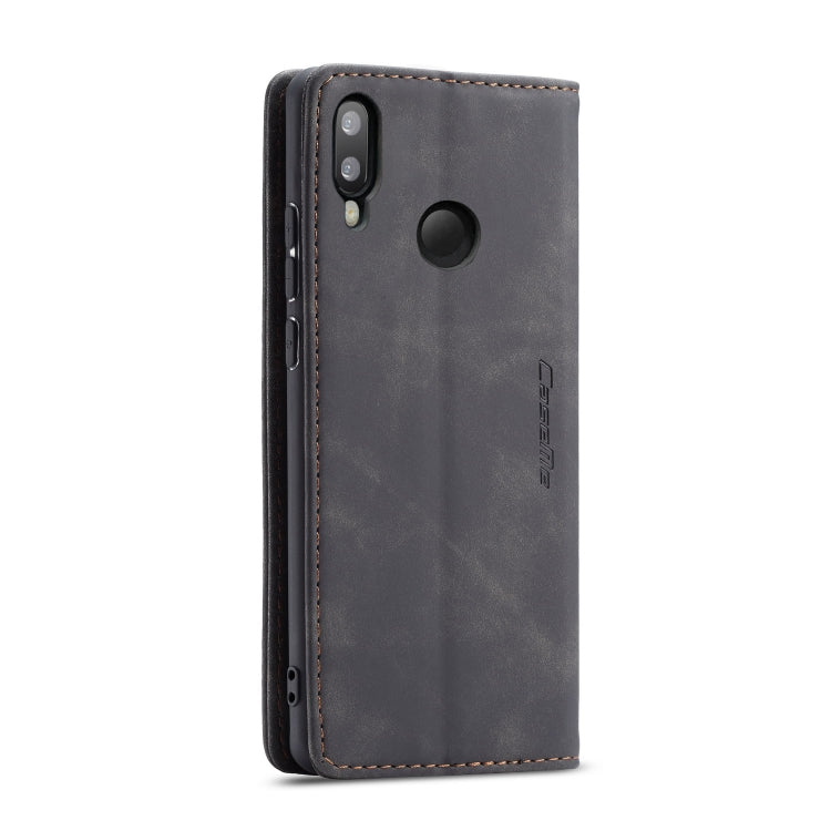 CaseMe-013 Multifunctional Horizontal Flip Leather Case with Card Slot & Holder for Galaxy M20(Black)