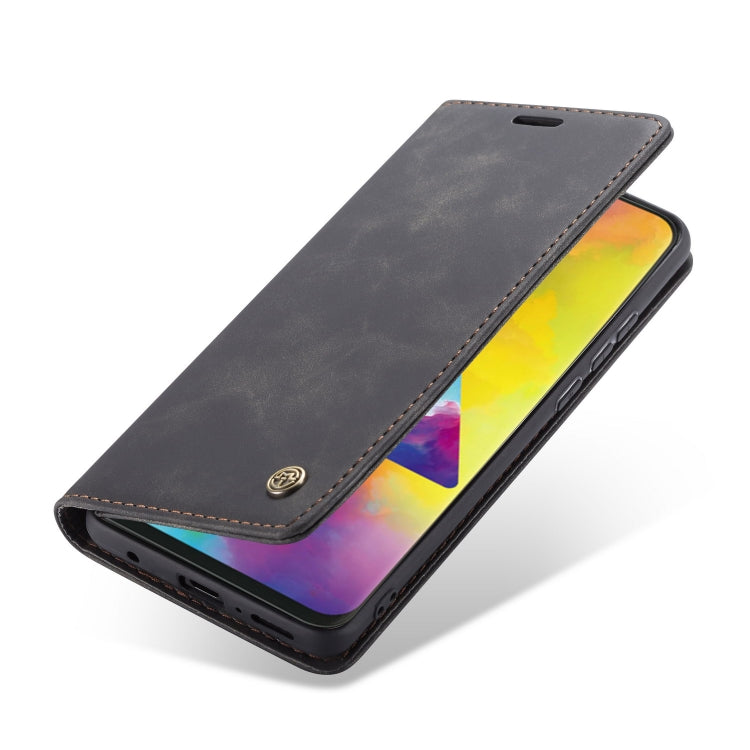 CaseMe-013 Multifunctional Horizontal Flip Leather Case with Card Slot & Holder for Galaxy M20(Black)