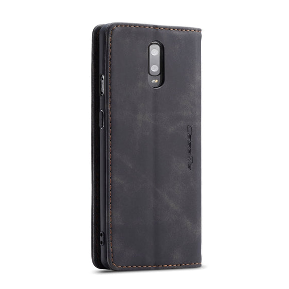 CaseMe-013 Multifunctional Horizontal Flip Leather Case with Card Slot & Holder for OnePlus 7(Black)