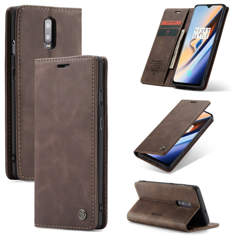 CaseMe-013 Multifunctional Horizontal Flip Leather Case with Card Slot & Holder for Galaxy M20(Coffee)