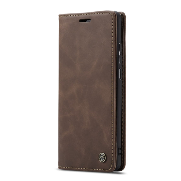 CaseMe-013 Multifunctional Horizontal Flip Leather Case with Card Slot & Holder for Galaxy M20(Coffee)