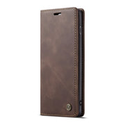 CaseMe-013 Multifunctional Horizontal Flip Leather Case with Card Slot & Holder for Galaxy S10 5G(Coffee)