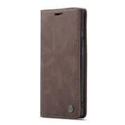 CaseMe-013 Multifunctional Horizontal Flip Leather Case with Card Slot & Holder for OnePlus 7(Coffee)