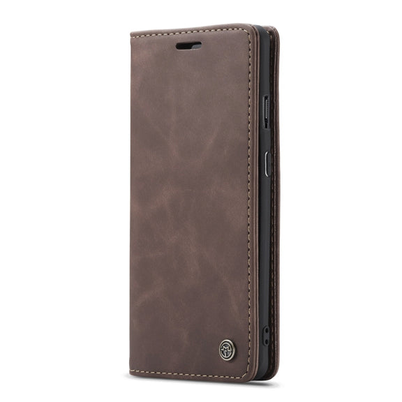 CaseMe-013 Multifunctional Horizontal Flip Leather Case with Card Slot & Holder for OnePlus 7(Coffee)