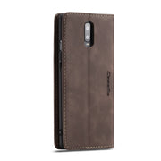 CaseMe-013 Multifunctional Horizontal Flip Leather Case with Card Slot & Holder for OnePlus 7(Coffee)