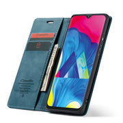 CaseMe-013 Multifunctional Horizontal Flip Leather Case with Card Slot & Holder for Galaxy M10(Blue)
