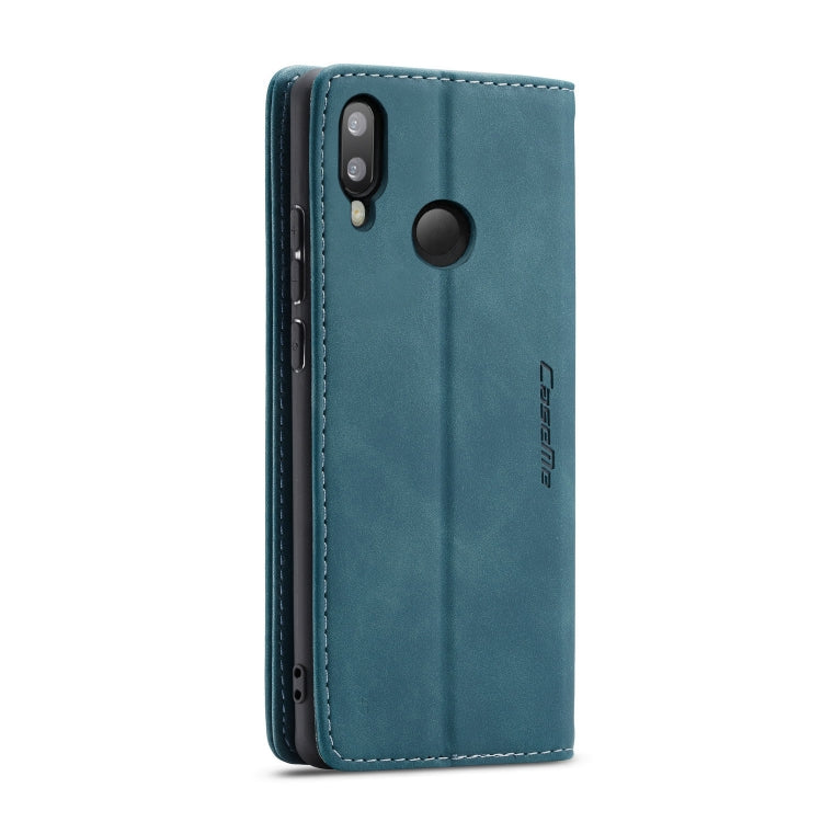 CaseMe-013 Multifunctional Horizontal Flip Leather Case with Card Slot & Holder for Galaxy M20(Blue)
