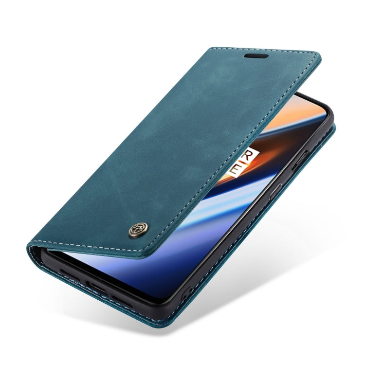 CaseMe-013 Multifunctional Horizontal Flip Leather Case with Card Slot & Holder for OnePlus 7(Blue)