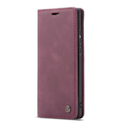 CaseMe-013 Multifunctional Horizontal Flip Leather Case with Card Slot & Holder for Galaxy M10(Wine Red)
