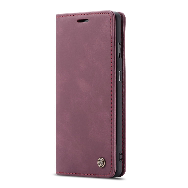 CaseMe-013 Multifunctional Horizontal Flip Leather Case with Card Slot & Holder for Oneplus 7(Wine Red)