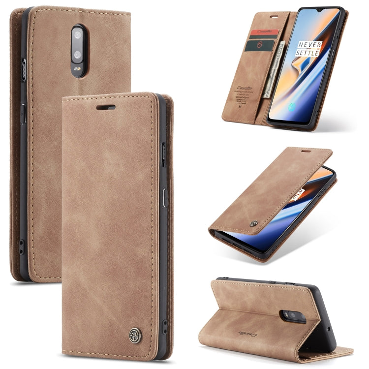 CaseMe-013 Multifunctional Horizontal Flip Leather Case with Card Slot & Holder for Galaxy M20(Brown)