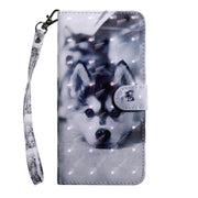 3D Painting Pattern Coloured Drawing Horizontal Flip TPU + PU Leather Case with Holder & Card Slots & Wallet For Huawei Y5 Lite 2018 / Y5 2018(Husky)