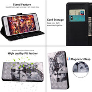 3D Painting Pattern Coloured Drawing Horizontal Flip TPU + PU Leather Case with Holder & Card Slots & Wallet For Huawei Y5 Lite 2018 / Y5 2018(Husky)