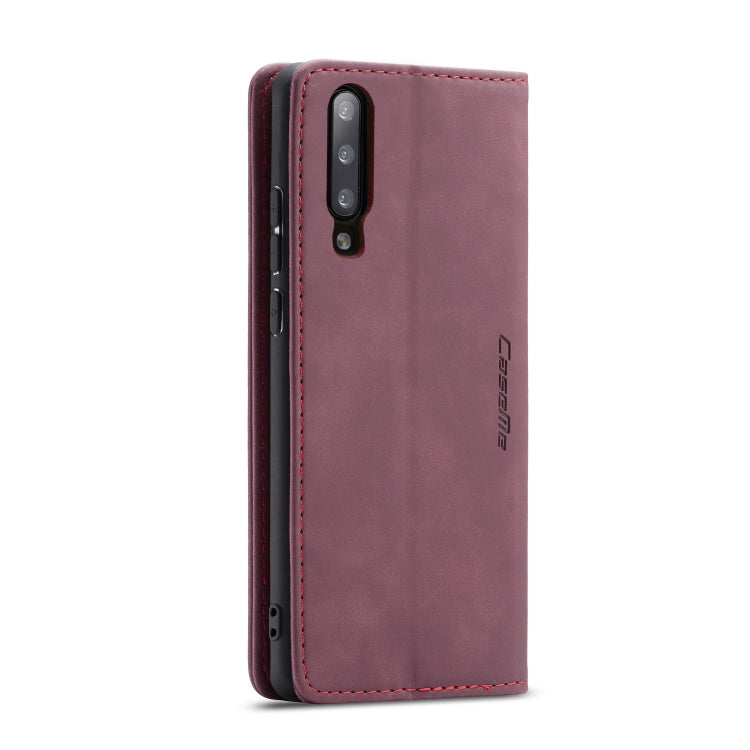 CaseMe-013 Multi-functional Retro Frosted Horizontal Flip Leather Case with Card Slot & Holder & Wallet For Xiaomi Mi 9(Wine Red)